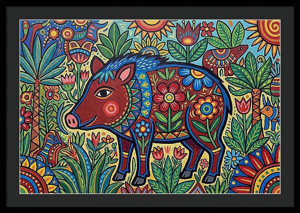 Peccary In Vibrant Nature