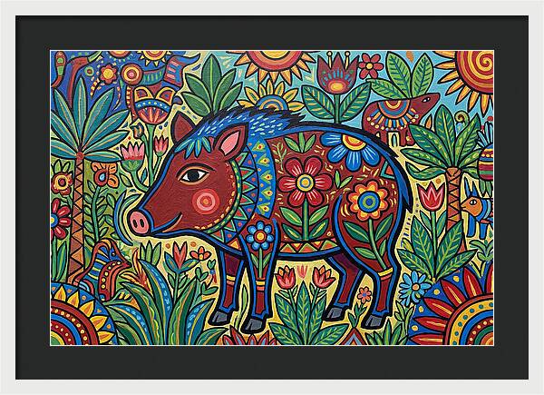 Peccary In Vibrant Nature