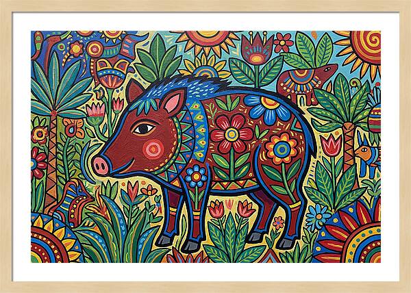 Peccary In Vibrant Nature