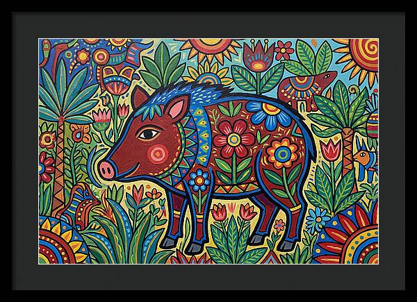 Peccary In Vibrant Nature