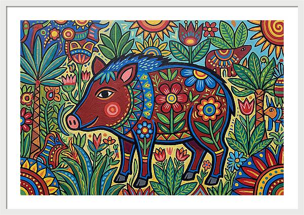 Peccary In Vibrant Nature