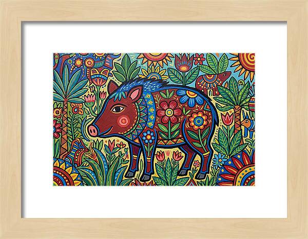 Peccary In Vibrant Nature