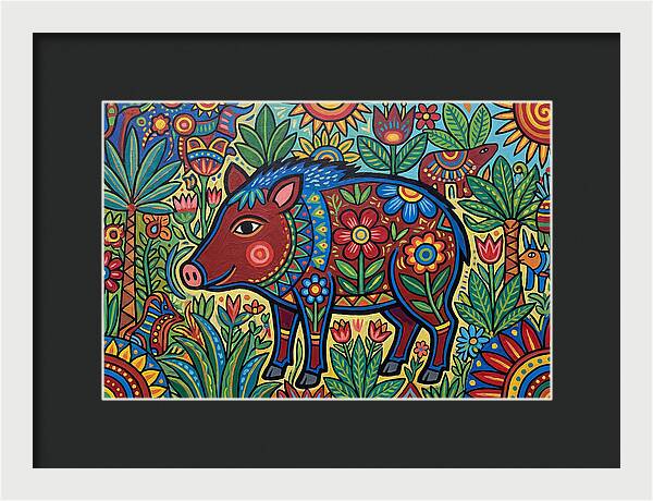 Peccary In Vibrant Nature