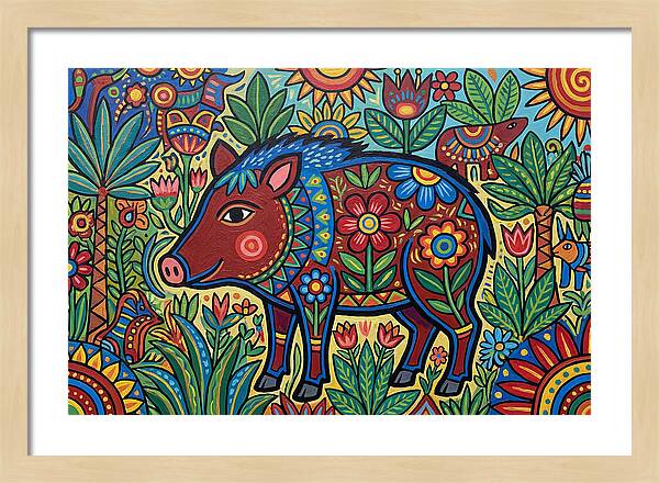 Peccary In Vibrant Nature