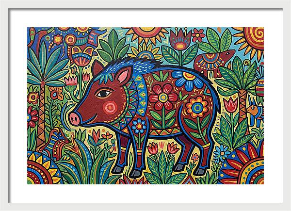 Peccary In Vibrant Nature