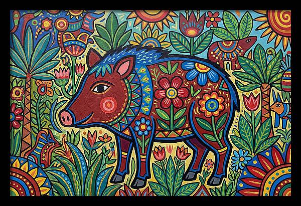 Peccary In Vibrant Nature