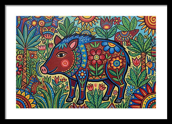 Peccary In Vibrant Nature