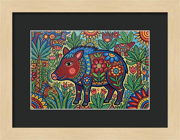 Peccary In Vibrant Nature