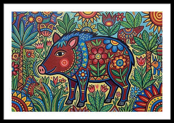 Peccary In Vibrant Nature