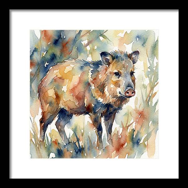 Peccary In Watercolor