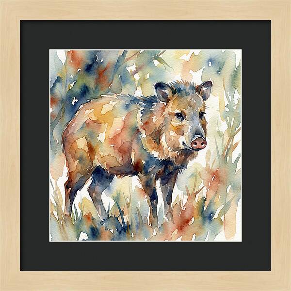 Peccary In Watercolor