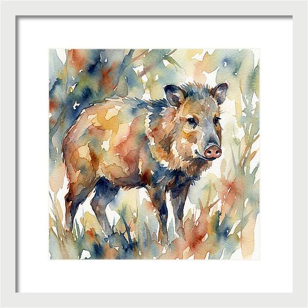Peccary In Watercolor