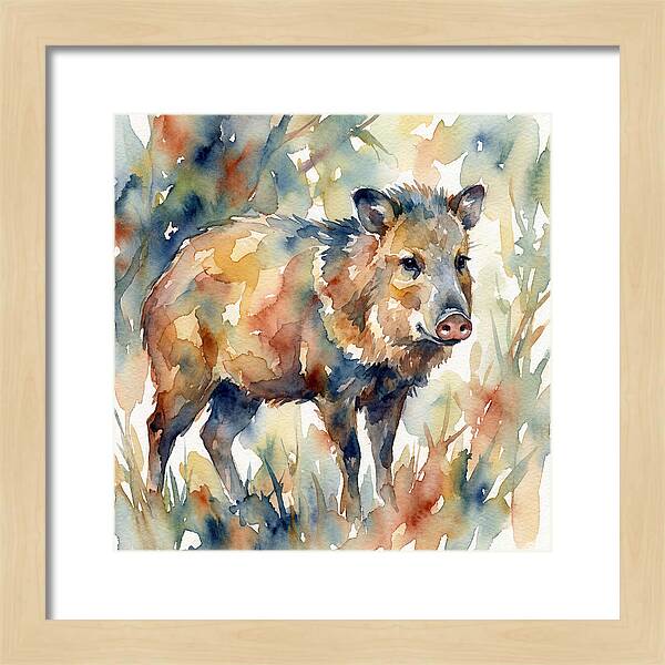 Peccary In Watercolor