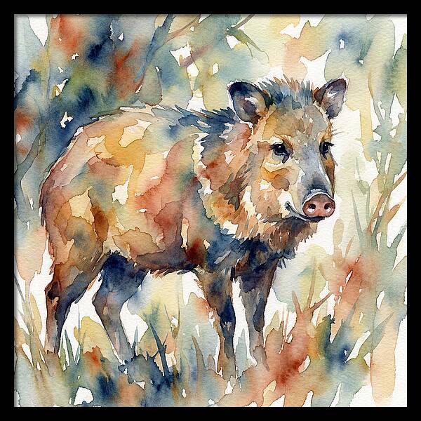 Peccary In Watercolor