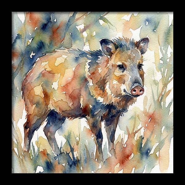 Peccary In Watercolor