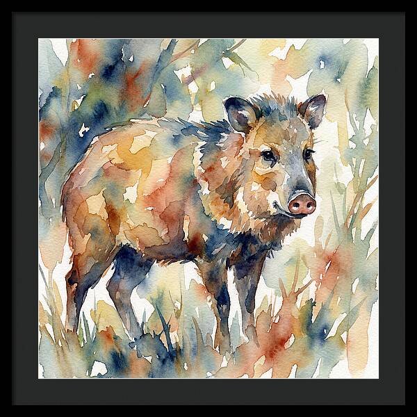 Peccary In Watercolor