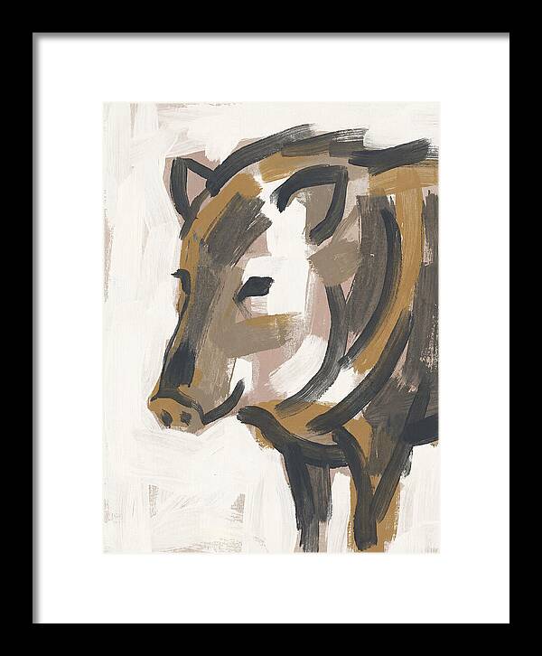 Peccary Portrait In Minimal Style