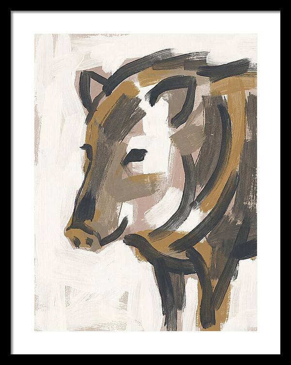 Peccary Portrait In Minimal Style