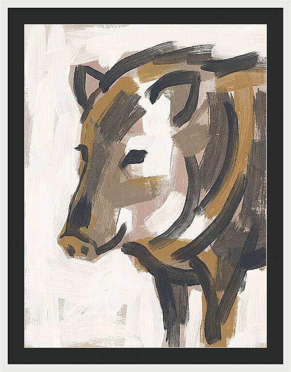 Peccary Portrait In Minimal Style