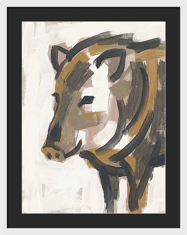 Peccary Portrait In Minimal Style