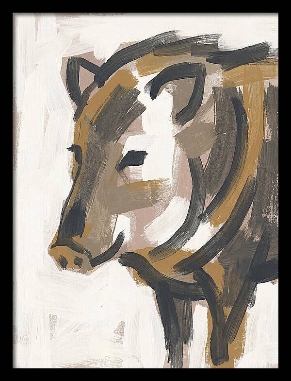 Peccary Portrait In Minimal Style