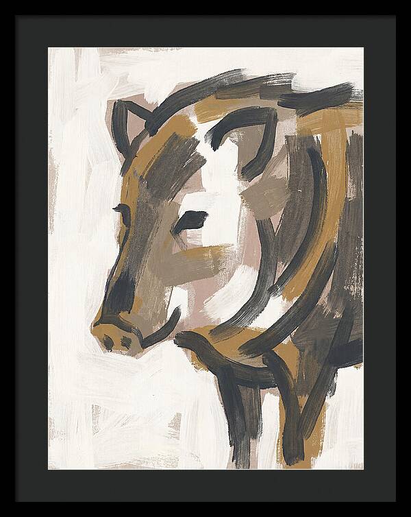 Peccary Portrait In Minimal Style