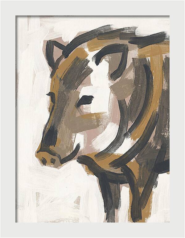 Peccary Portrait In Minimal Style