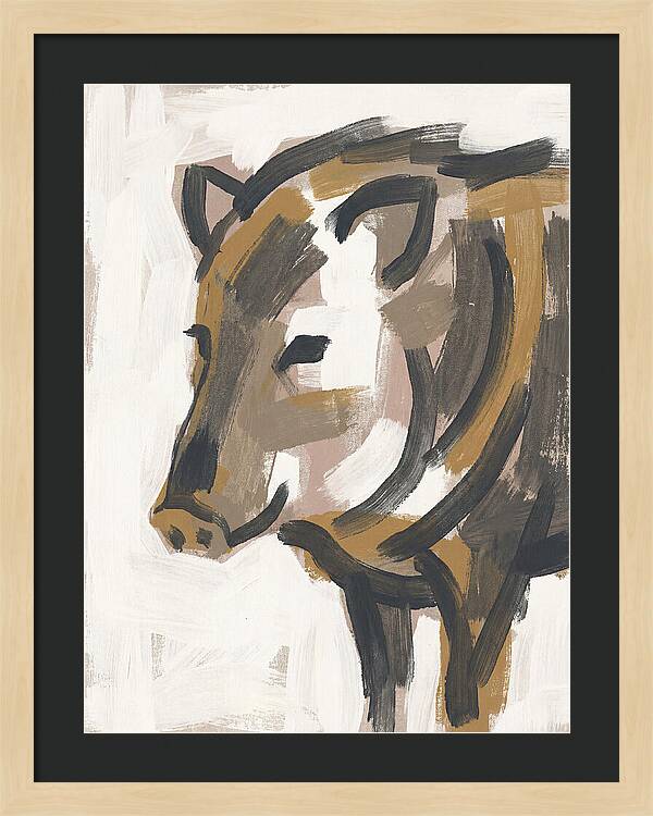 Peccary Portrait In Minimal Style