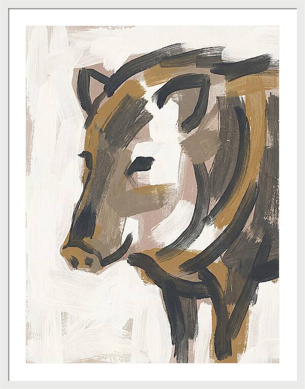 Peccary Portrait In Minimal Style