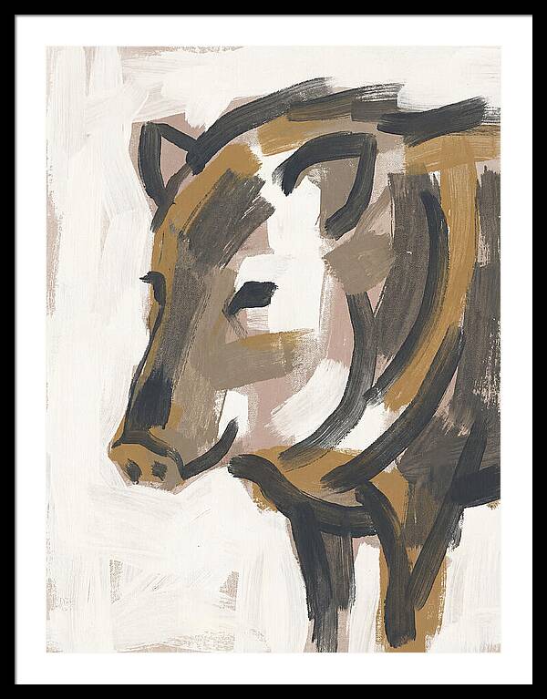 Peccary Portrait In Minimal Style