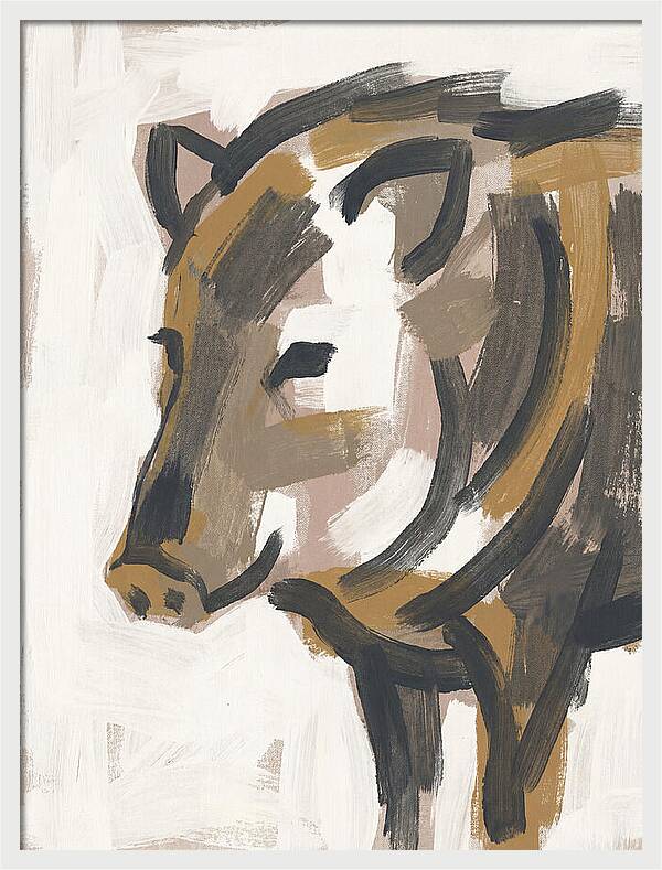 Peccary Portrait In Minimal Style