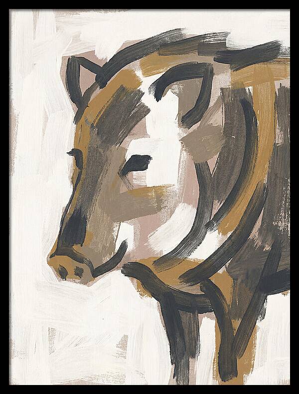 Peccary Portrait In Minimal Style
