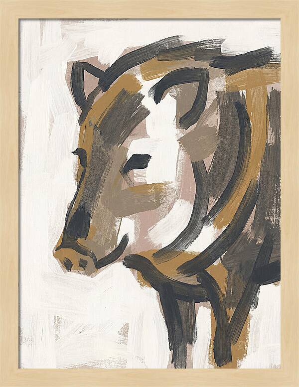 Peccary Portrait In Minimal Style