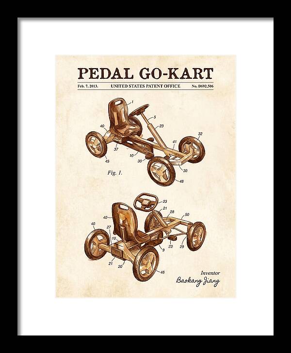 Pedal Go Kart Watercolor Patent Usd692506s1