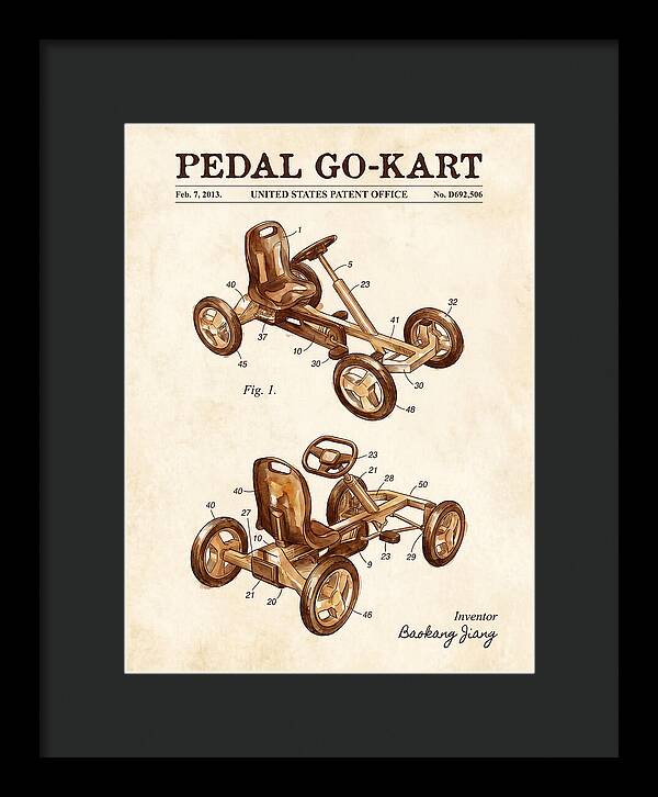 Pedal Go Kart Watercolor Patent Usd692506s1