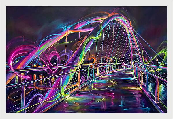 Pedestrian Bridge At Night