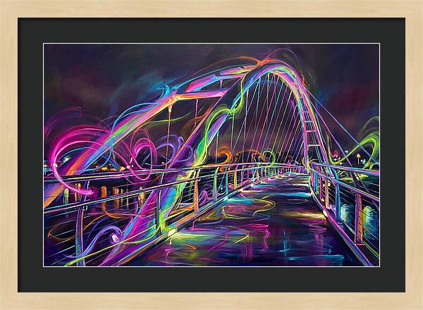 Pedestrian Bridge At Night
