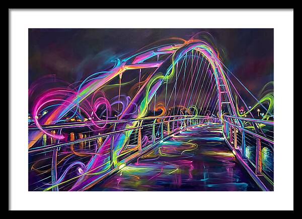 Pedestrian Bridge At Night