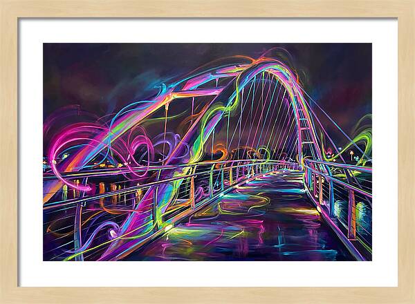 Pedestrian Bridge At Night