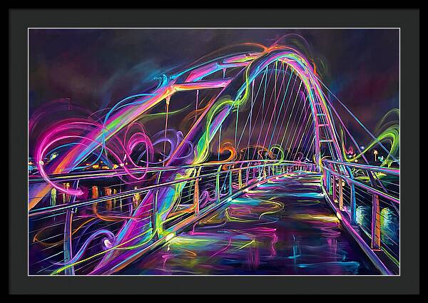 Pedestrian Bridge At Night