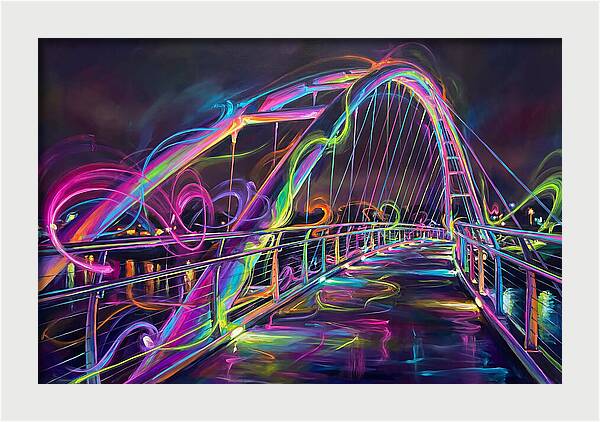 Pedestrian Bridge At Night