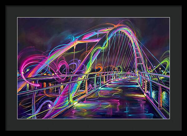 Pedestrian Bridge At Night