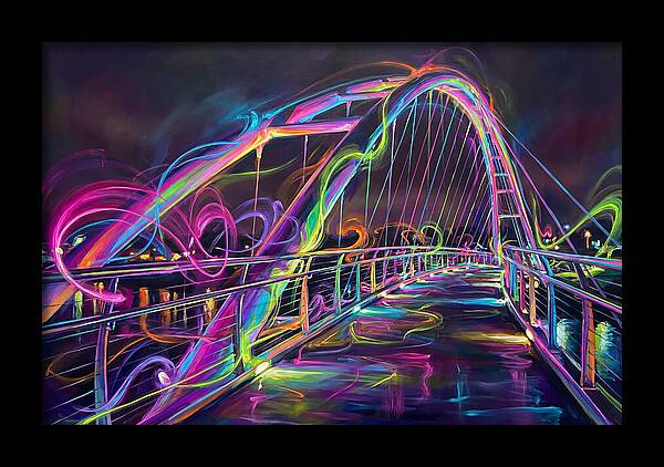 Pedestrian Bridge At Night