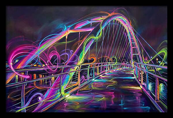 Pedestrian Bridge At Night