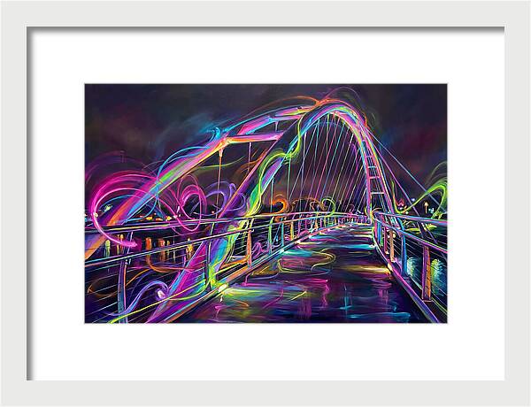 Pedestrian Bridge At Night