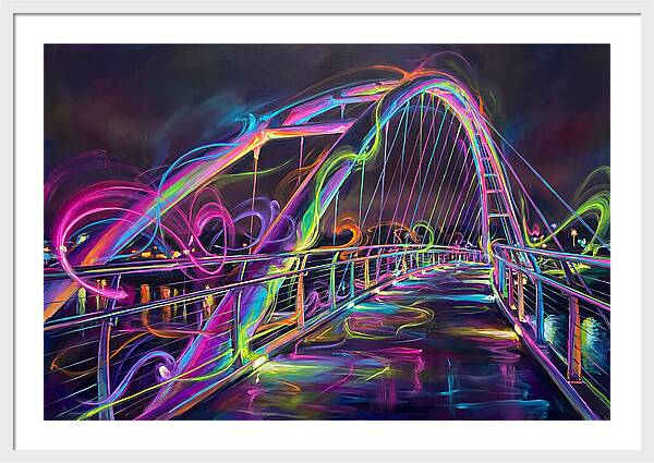 Pedestrian Bridge At Night