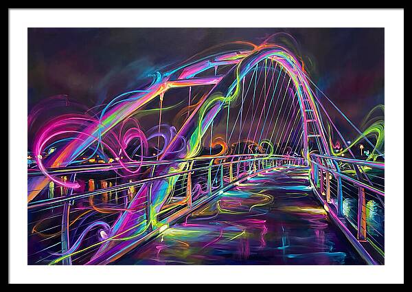 Pedestrian Bridge At Night