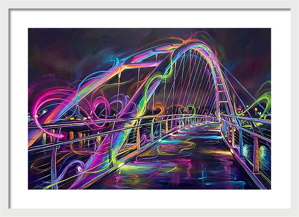 Pedestrian Bridge At Night