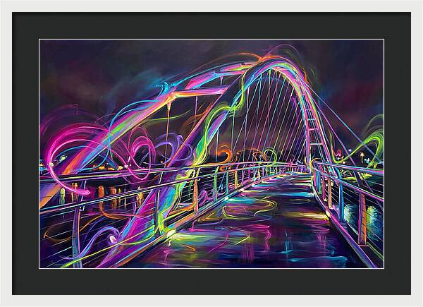 Pedestrian Bridge At Night