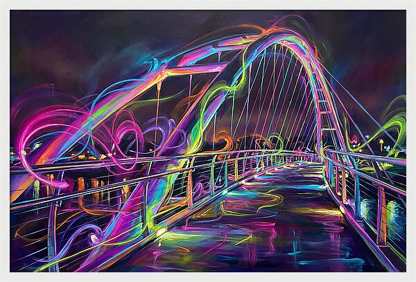 Pedestrian Bridge At Night